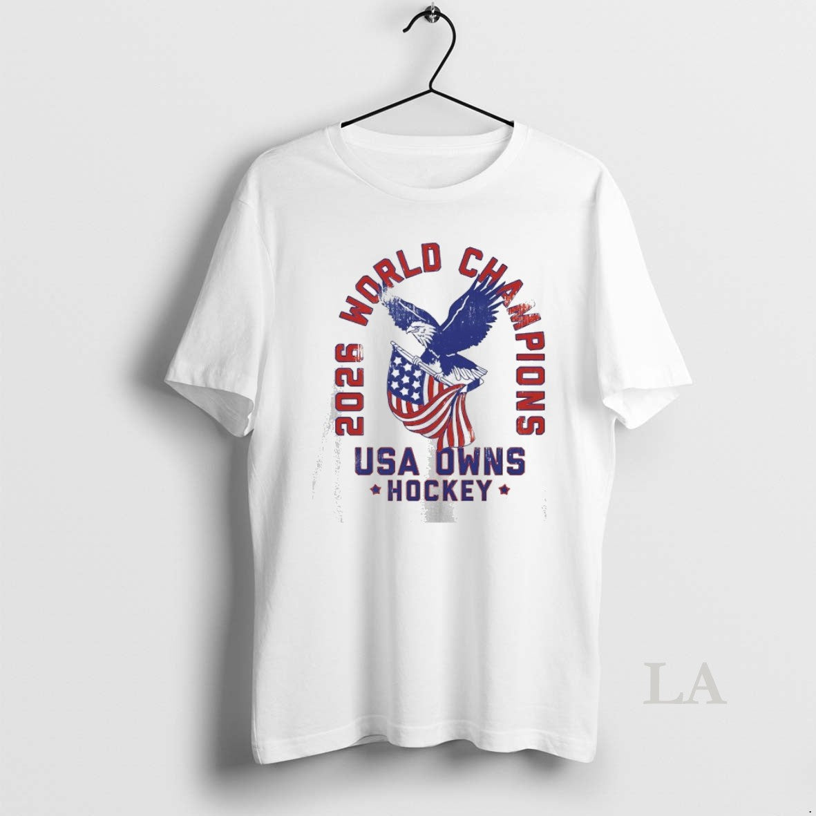 Original Usa Owns Hockey 2026 World Champions Vintage - Adult & Kids T-Shirts, Sweatshirts & Hoodies apparel design preview 1