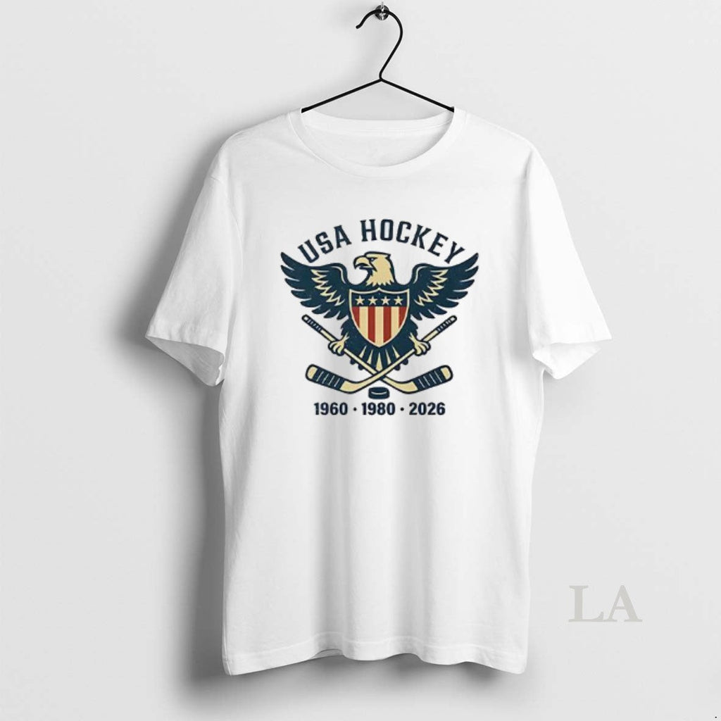 Original Usa Hockey 1960 1980 2026 Champions Eagle - Adult & Kids T-Shirts, Sweatshirts & Hoodies apparel design preview 1