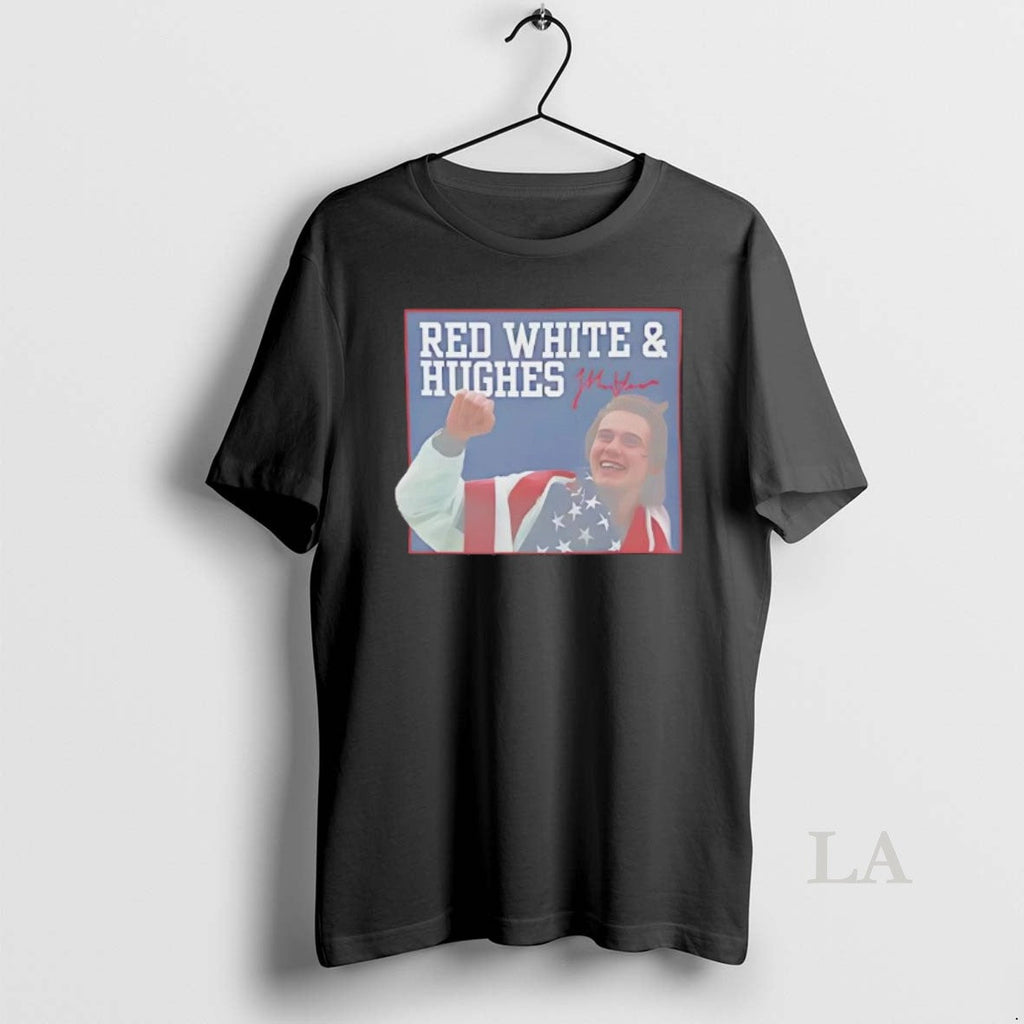 Original Usa Hockey Red White And Jack Hughes - Adult & Kids T-Shirts, Sweatshirts & Hoodies apparel design preview 1