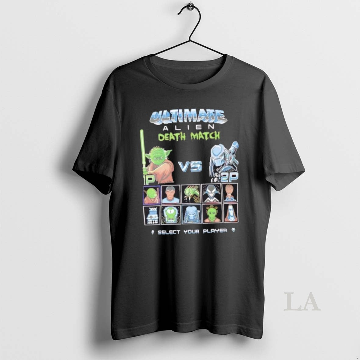 Original Alien Death Match Retro Gaming Parody - Adult & Kids T-Shirts, Sweatshirts & Hoodies apparel design preview 1