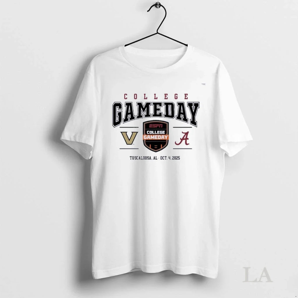 Original Vanderbilt Vs Alabama 2025 College Gameday - Adult & Kids T-Shirts, Sweatshirts & Hoodies apparel design preview 1