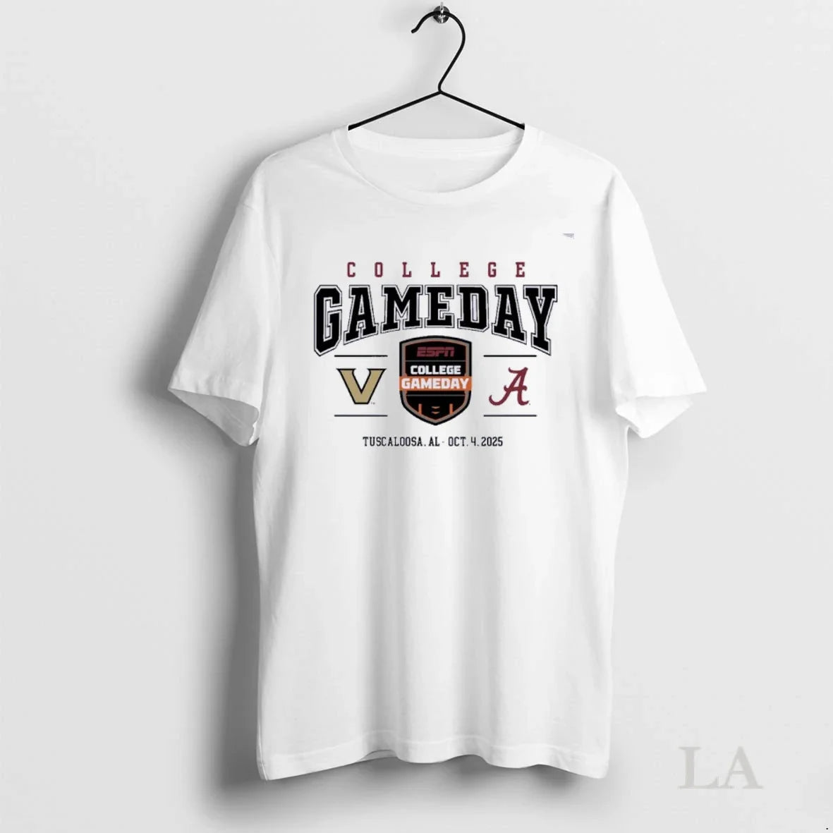 Original Vanderbilt Vs Alabama 2025 College Gameday - Adult & Kids T-Shirts, Sweatshirts & Hoodies apparel design preview 1