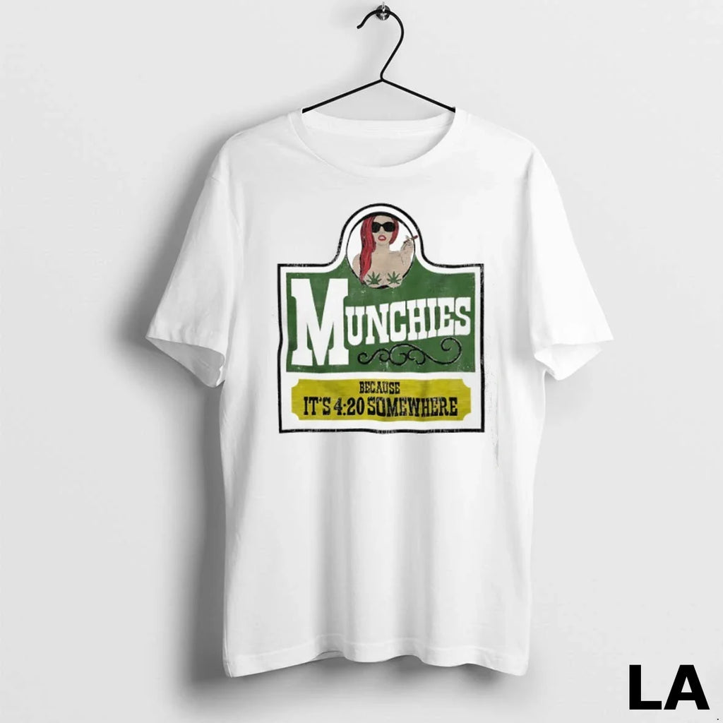Original Weed Munchies Because Its 4 20 Somewhere - Adult & Kids T-Shirts, Sweatshirts & Hoodies apparel design preview 1