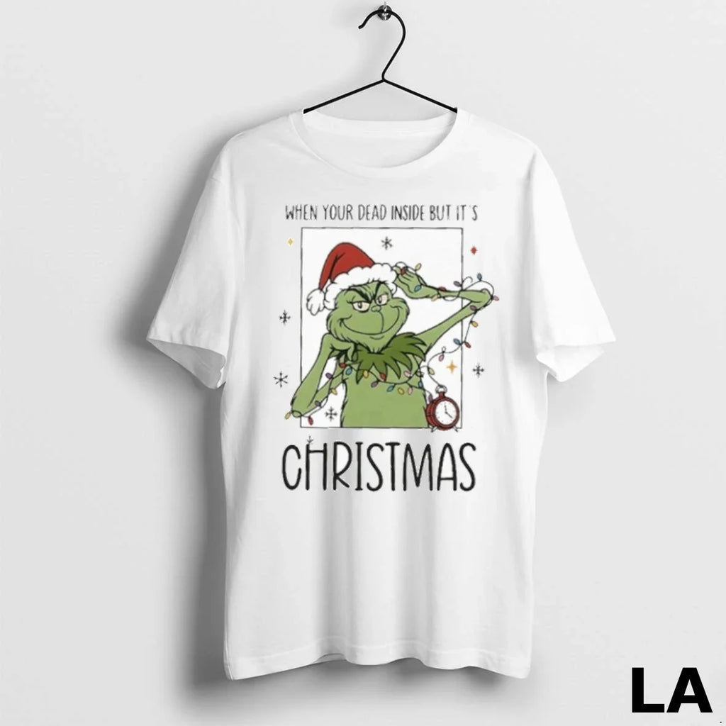 Original When Your Dead Inside But Its Christmas The - Adult & Kids T-Shirts, Sweatshirts & Hoodies apparel design preview 1