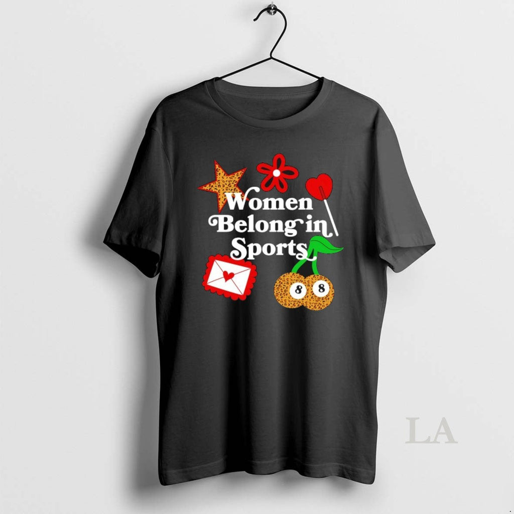 Original Women Belong In Sports 2026 Stickers - Adult & Kids T-Shirts, Sweatshirts & Hoodies apparel design preview 1