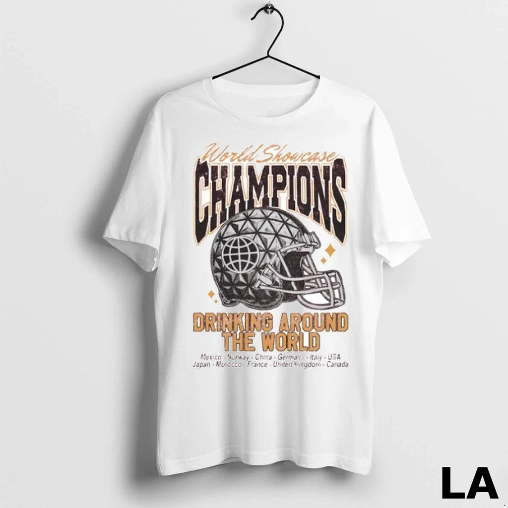 Original World Showcase Champions Drinking Around The - Adult & Kids T-Shirts, Sweatshirts & Hoodies apparel design preview 1