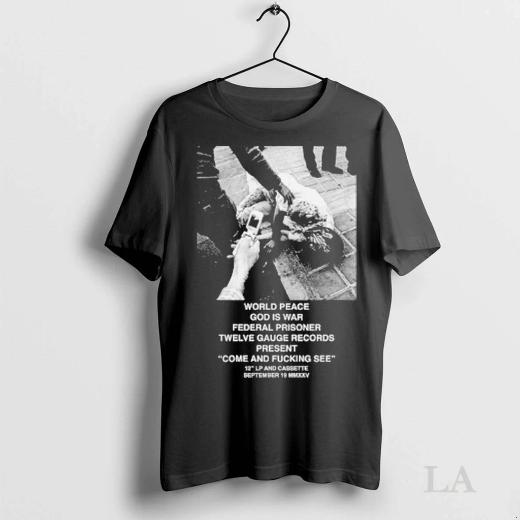 Original World Peace God Is War Federal Prisoner - Adult & Kids T-Shirts, Sweatshirts & Hoodies apparel design preview 1