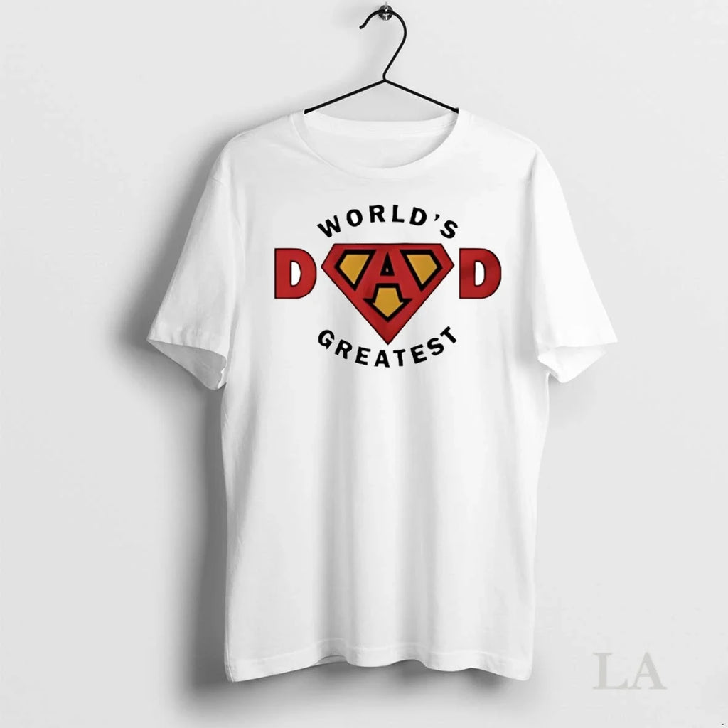 Original Worlds Dad Greatest Superman Logo - Adult & Kids T-Shirts, Sweatshirts & Hoodies apparel design preview 1
