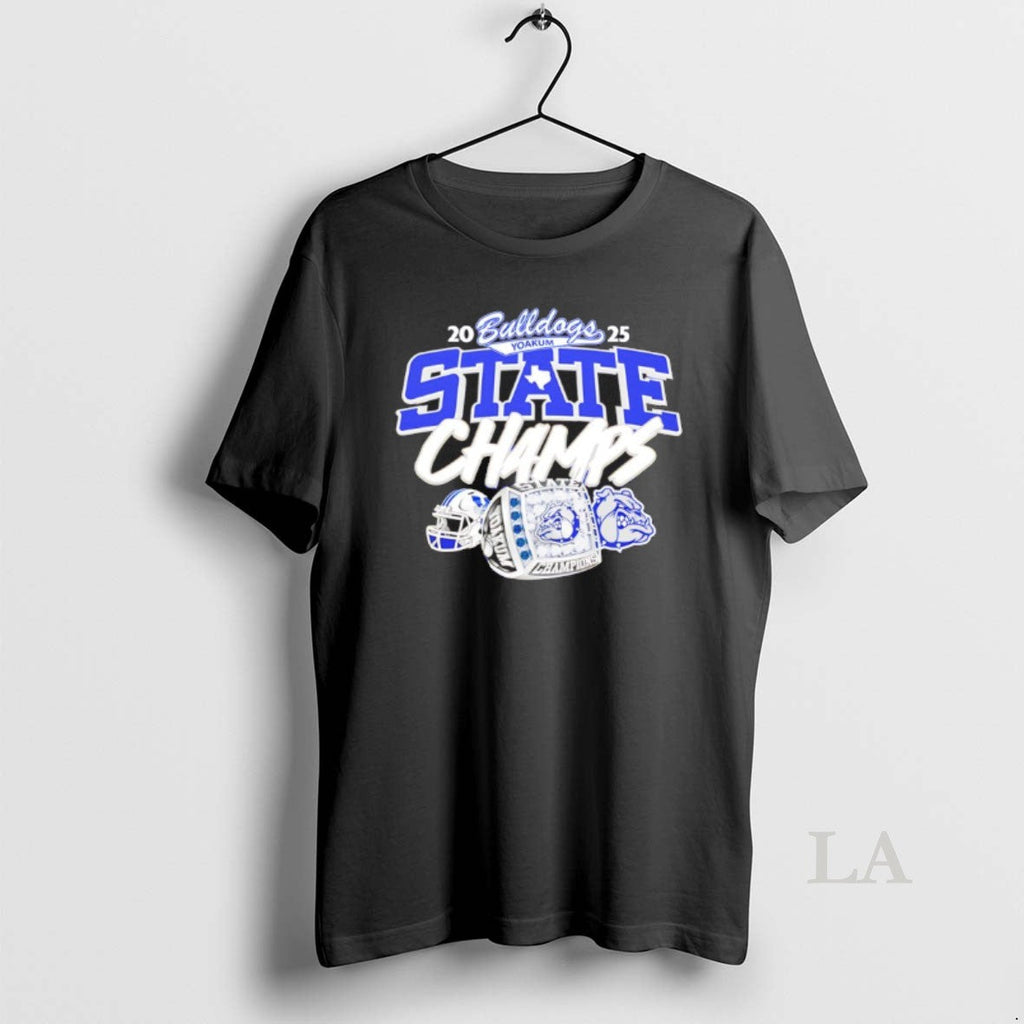Original Yoakum State Bulldogs 2025 Champions Ring - Adult & Kids T-Shirts, Sweatshirts & Hoodies apparel design preview 1