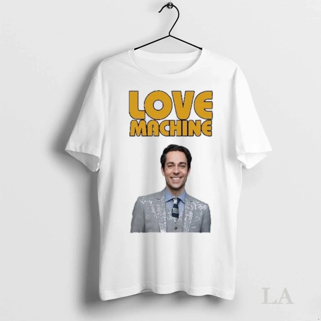 Original Zachary Levi Love Machine Raglan - Adult & Kids T-Shirts, Sweatshirts & Hoodies apparel design preview 1
