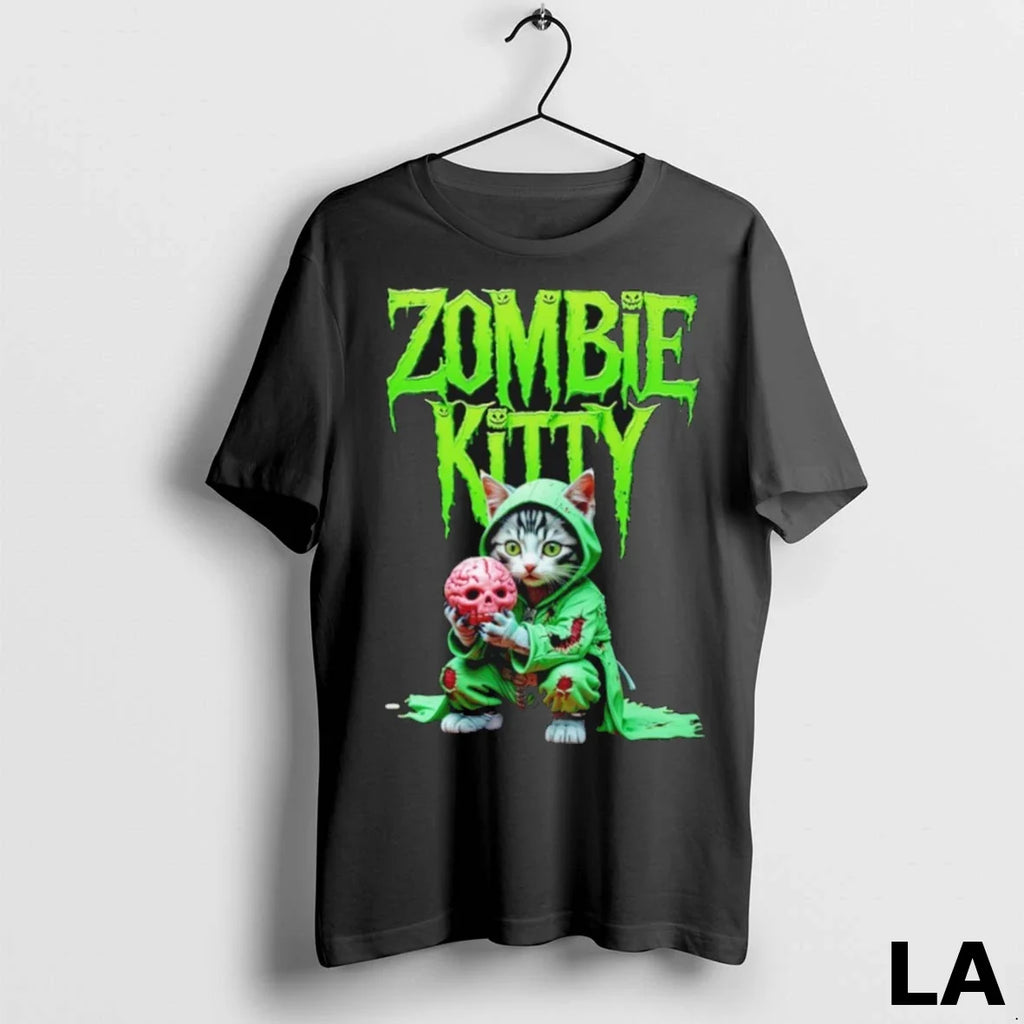 Original Zombie Kitty Halloween Meme - Adult & Kids T-Shirts, Sweatshirts & Hoodies apparel design preview 1