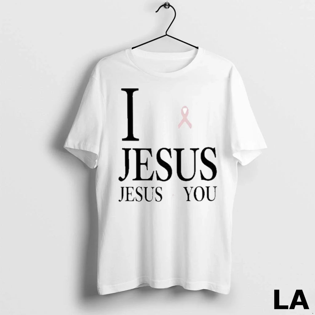 Original I Love Jesus Loves You Breast Cancer - Adult & Kids T-Shirts, Sweatshirts & Hoodies apparel design preview 1