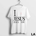 Original I Love Jesus Loves You Breast Cancer - Adult & Kids T-Shirts, Sweatshirts & Hoodies apparel design preview 1