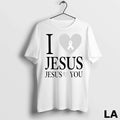 Original I Love Jesus Loves You Breast Cancer - Adult & Kids T-Shirts, Sweatshirts & Hoodies apparel design preview 1