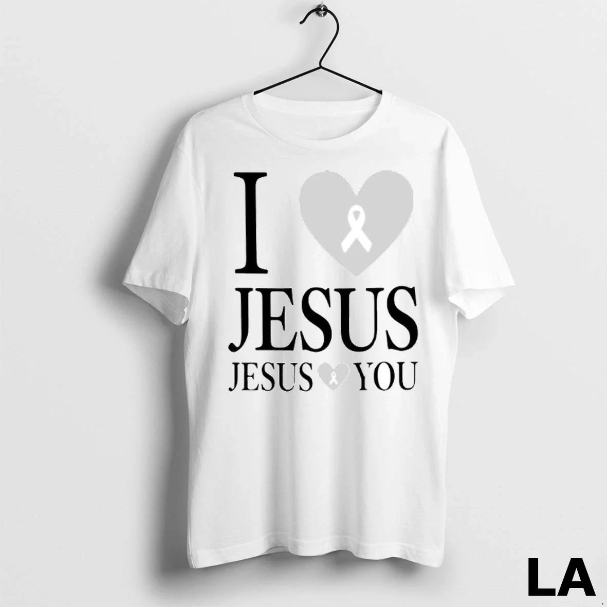 Original I Love Jesus Loves You Breast Cancer - Adult & Kids T-Shirts, Sweatshirts & Hoodies apparel design preview 1