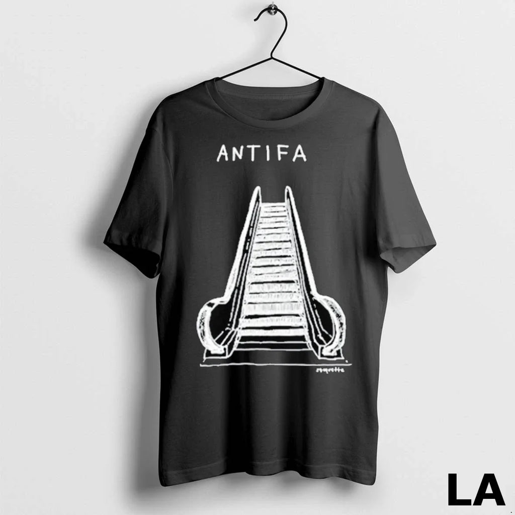 Original Jesse Duquette Antifa Escalator - Adult & Kids T-Shirts, Sweatshirts & Hoodies apparel design preview 1