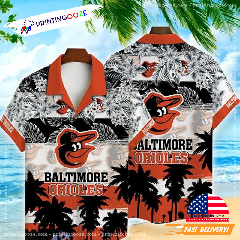 Orioles MLB Palm Tree Pattern Hawaiian - Adult & Kids T-Shirts, Sweatshirts & Hoodies apparel design preview 1
