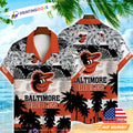 Orioles MLB Palm Tree Pattern Hawaiian - Adult & Kids T-Shirts, Sweatshirts & Hoodies apparel design preview 1