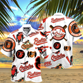 Orioles Pattern Logo Mascot Hawaiian - Adult & Kids T-Shirts, Sweatshirts & Hoodies apparel design preview 1
