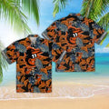 Orioles Tropical Leaves Black MLB Hawaiian for Men - Adult & Kids T-Shirts, Sweatshirts & Hoodies apparel design preview 1