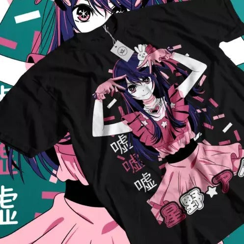 Oshi No Ko Ai Hoshino Waifu Girl Call Night Anime All - Adult & Kids T-Shirts, Sweatshirts & Hoodies apparel design preview 1