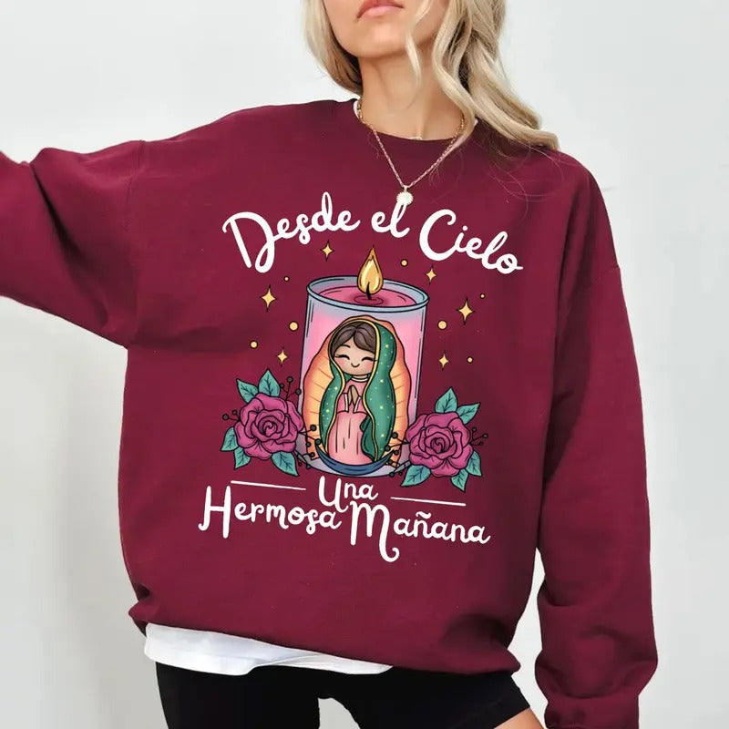 Our Lady Guadalupe Nuestra SeÑOra De Desde El Cielo - Adult & Kids T-Shirts, Sweatshirts & Hoodies apparel design preview 1