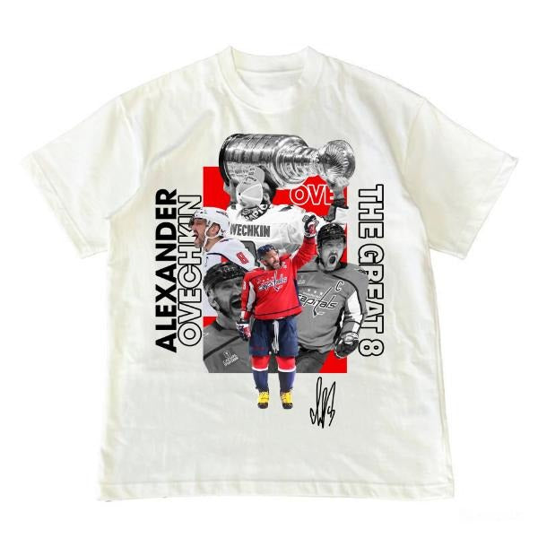 Ovechkin Great 8 895 Goals Tribute Hockey Legend - Adult & Kids T-Shirts, Sweatshirts & Hoodies apparel design preview 1