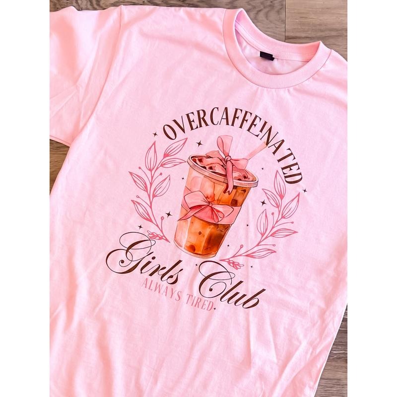 Over Caffeinated Club Top - Adult & Kids T-Shirts, Sweatshirts & Hoodies apparel design preview 1