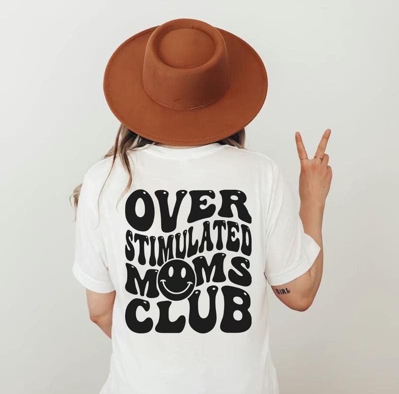 Over Stimulated Moms Club Mom Retro Fit Top - Adult & Kids T-Shirts, Sweatshirts & Hoodies apparel design preview 1