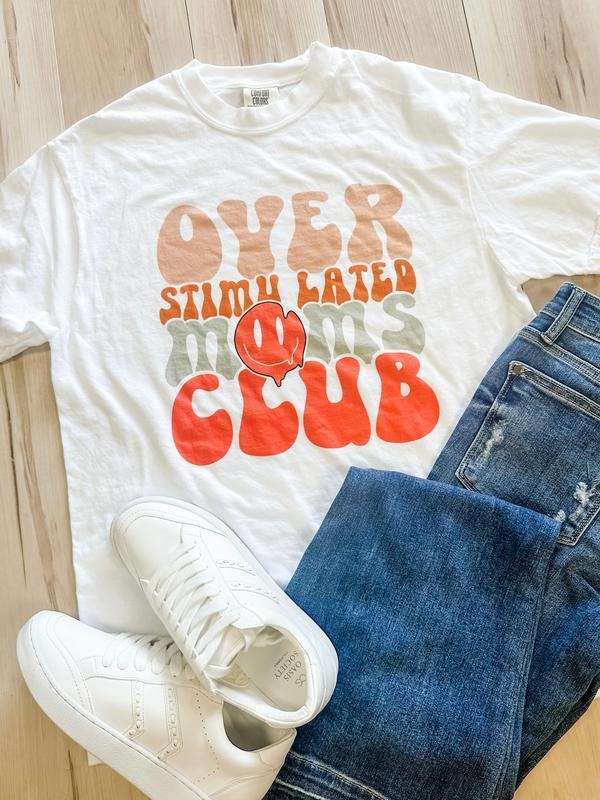 Overstimulated Moms Club FRONT - Adult & Kids T-Shirts, Sweatshirts & Hoodies apparel design preview 1