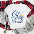 Oy World Funny Hanukkah Jewish Celebration Short - Adult & Kids T-Shirts, Sweatshirts & Hoodies apparel design preview 1