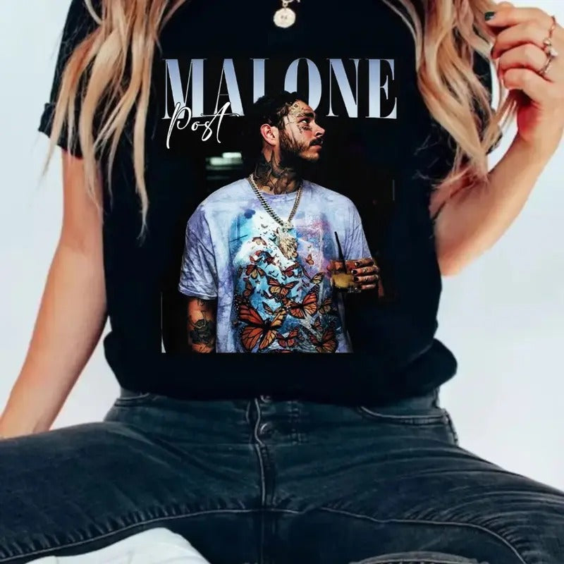 P.0sty Rap Music P.0sst Mal0n3 90s Ausstin Album Tour - Adult & Kids T-Shirts, Sweatshirts & Hoodies apparel design preview 1