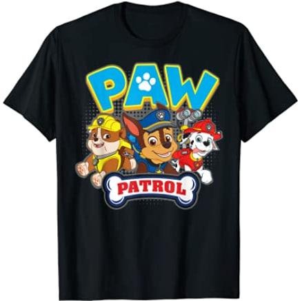 PAW Patrol Group (Chase Marshall Rubble) Menswear Top - Adult & Kids T-Shirts, Sweatshirts & Hoodies apparel design preview 1