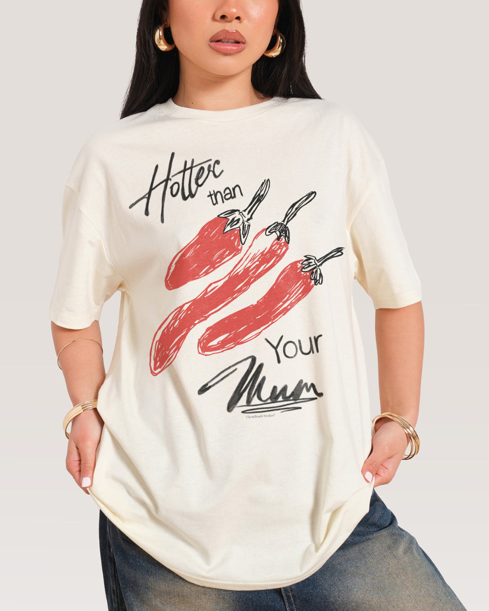 Hotter Than Your Mum - Adult & Kids T-Shirts, Sweatshirts & Hoodies apparel design preview 1