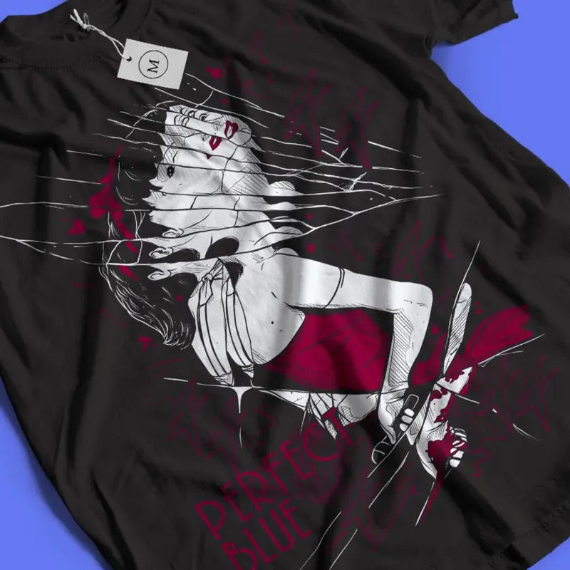 PERFECT BLUE Mima Kirigoe Satoshi Kon Homage Anime - Adult & Kids T-Shirts, Sweatshirts & Hoodies apparel design preview 1