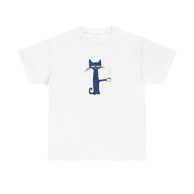 PETE CAT COFFEE - Adult & Kids T-Shirts, Sweatshirts & Hoodies apparel design preview 1