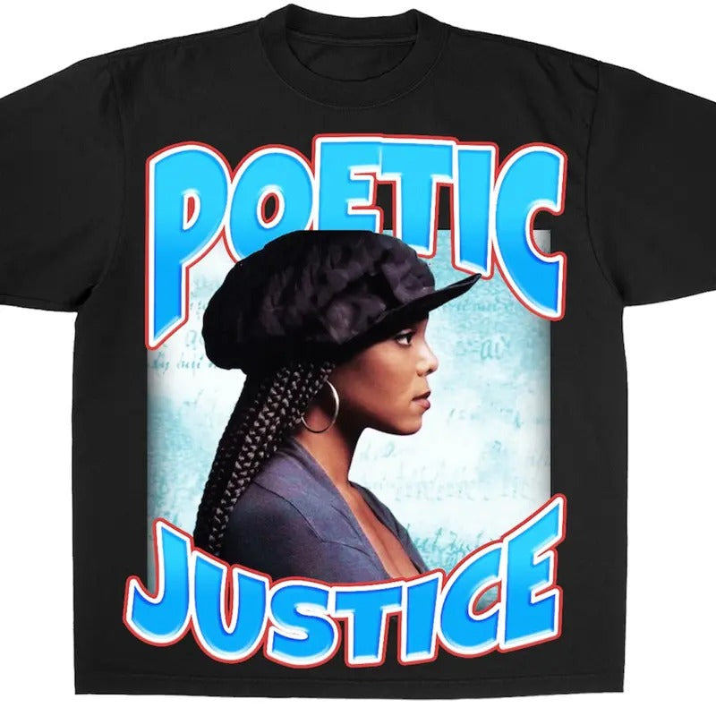 "POETIC JUSTICE 1993" VINTAGE BOOTLEG Casual Menswear - Adult & Kids T-Shirts, Sweatshirts & Hoodies apparel design preview 1