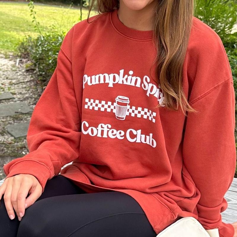 PUFF 'Pumpkin Spice Coffee Club' Cozy Crew - Adult & Kids T-Shirts, Sweatshirts & Hoodies apparel design preview 1