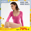 PUMIEY Scoop Neck Body Hugging Sexy Tops Womenswear - Adult & Kids T-Shirts, Sweatshirts & Hoodies apparel design preview 1