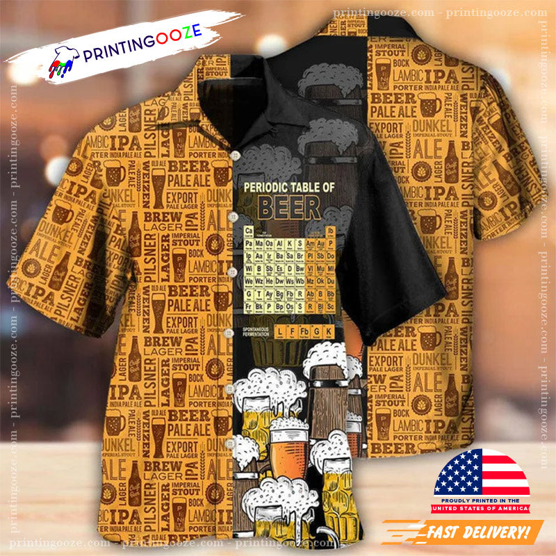 Periodic Table Of Beer Chemistry Hawaiian National - Adult & Kids T-Shirts, Sweatshirts & Hoodies apparel design preview 1