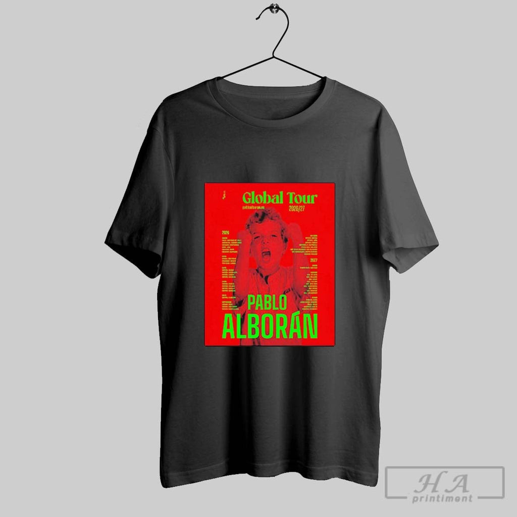 Pablo Alboran Global Tour Dates 2026 2027 - Adult & Kids T-Shirts, Sweatshirts & Hoodies apparel design preview 1