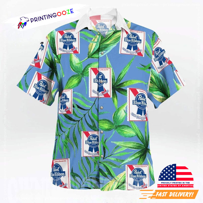 Pabst Blue Ribbon Beer Hawaiian For Summer Lovers - Adult & Kids T-Shirts, Sweatshirts & Hoodies apparel design preview 1