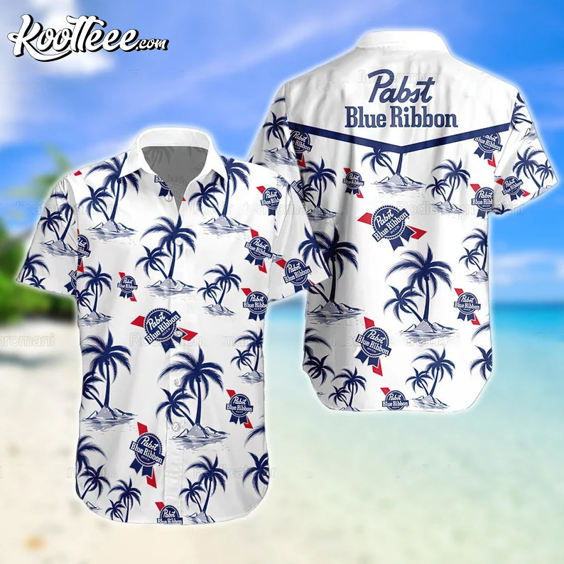 Pabst Blue Ribbon Hawaiian - Adult & Kids T-Shirts, Sweatshirts & Hoodies apparel design preview 1