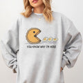 Pac Man You Know Why I'M Here Deviled Eggs Ash Grey - Adult & Kids T-Shirts, Sweatshirts & Hoodies apparel design preview 1