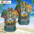 Packers Hawaiian With Grateful Dead-Inspired Art - Adult & Kids T-Shirts, Sweatshirts & Hoodies apparel design preview 1