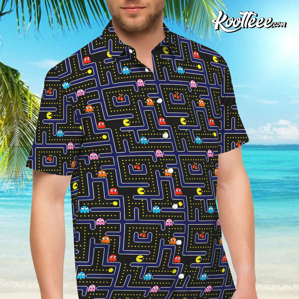Pacman Hawaiian And Shorts - Adult & Kids T-Shirts, Sweatshirts & Hoodies apparel design preview 1