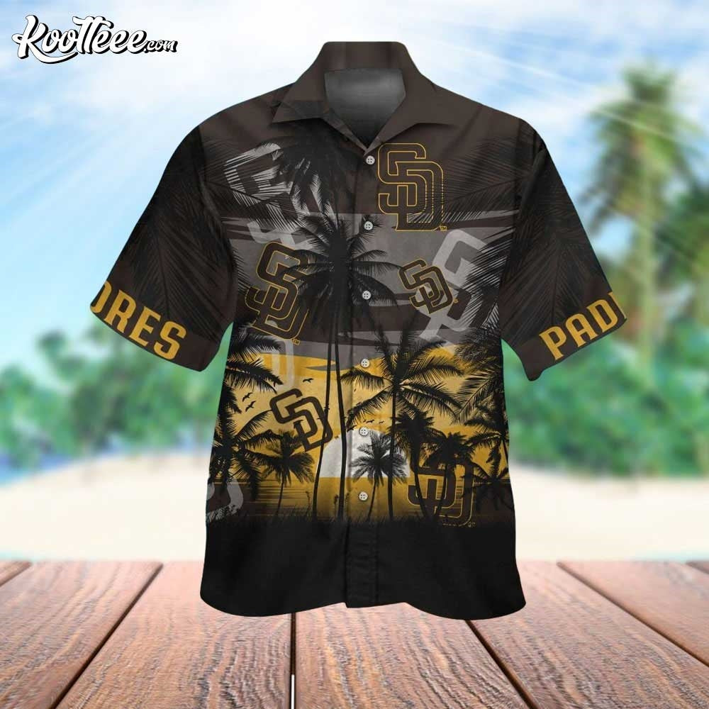 Padres Palm Tree Pinstripe Paradise Hawaiian - Adult & Kids T-Shirts, Sweatshirts & Hoodies apparel design preview 1