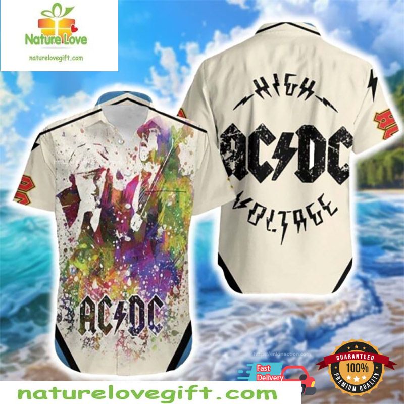 ACDC High Voltage Album Hawaiian Concert Music Lover - Adult & Kids T-Shirts, Sweatshirts & Hoodies apparel design preview 1
