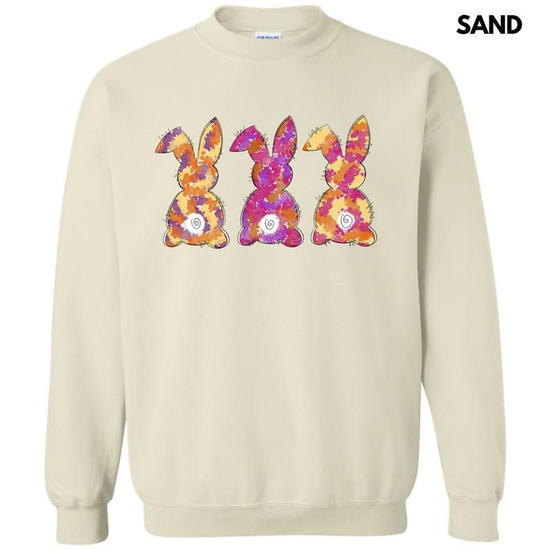 Painted Bunny Trio 'NLB' - Adult & Kids T-Shirts, Sweatshirts & Hoodies apparel design preview 1