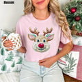 Painted Reindeer Comfort Colors 'NLB' - Adult & Kids T-Shirts, Sweatshirts & Hoodies apparel design preview 1